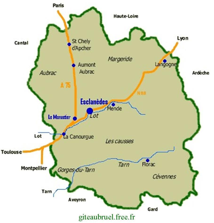 Carte lozère