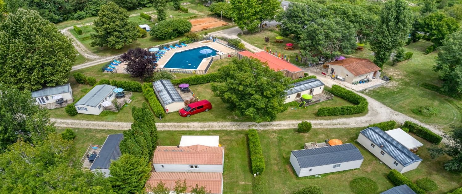CAMPING LE PONTILLOU vue aérienne