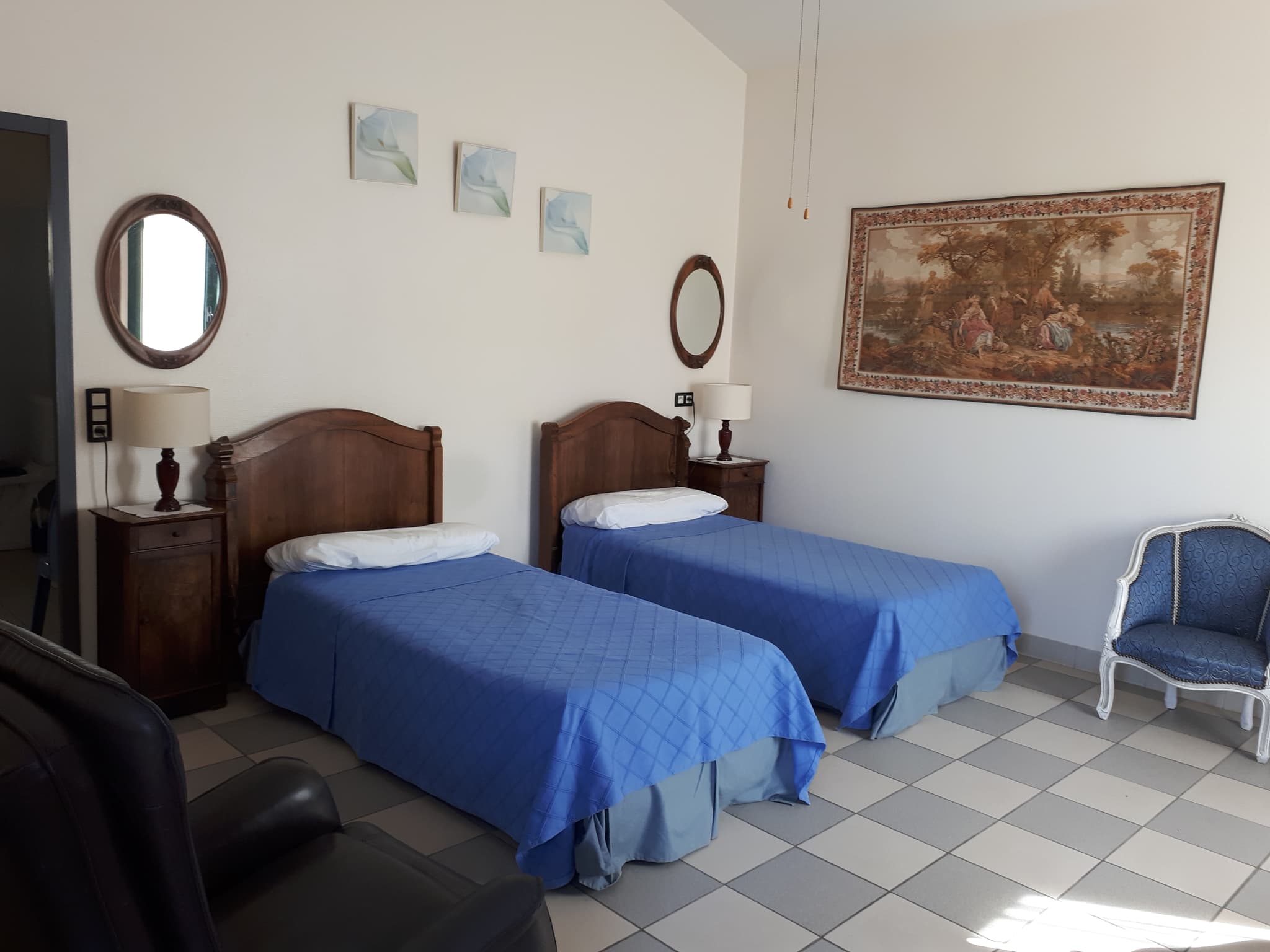 Une chambre du gîte du Tilleul