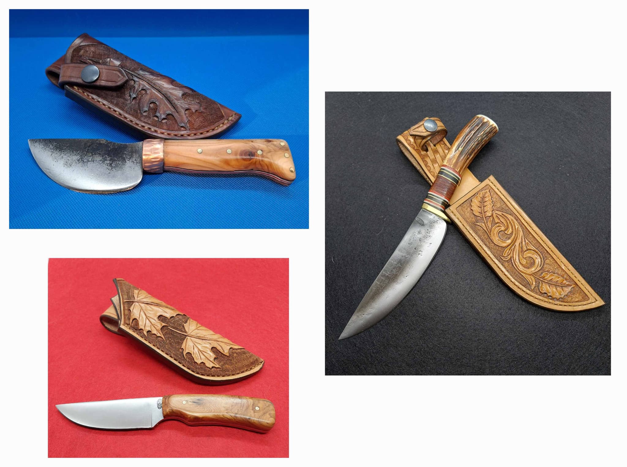 Les couteaux de chasse avec étui repoussé