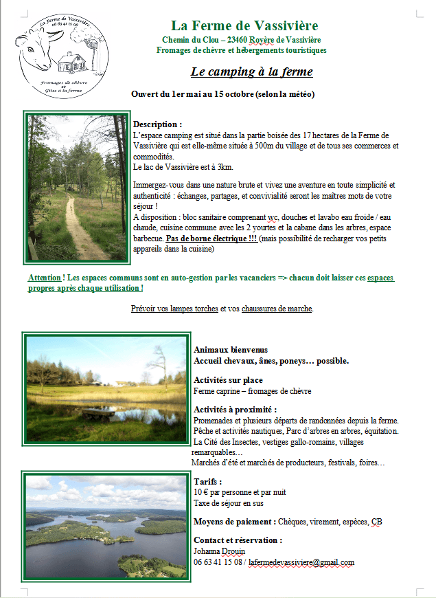 2026 - Fiche camping