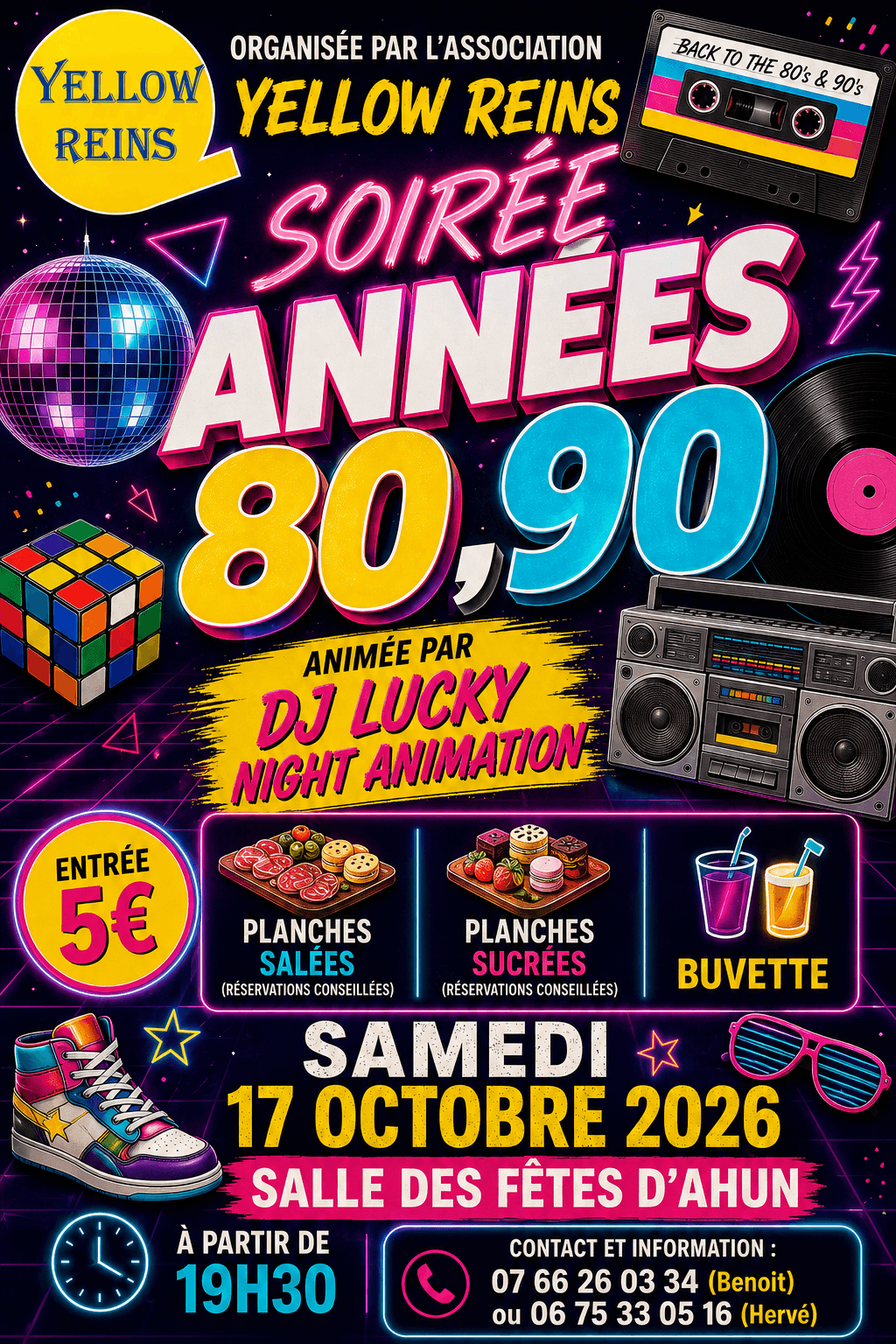 Affiche soirée 80/90