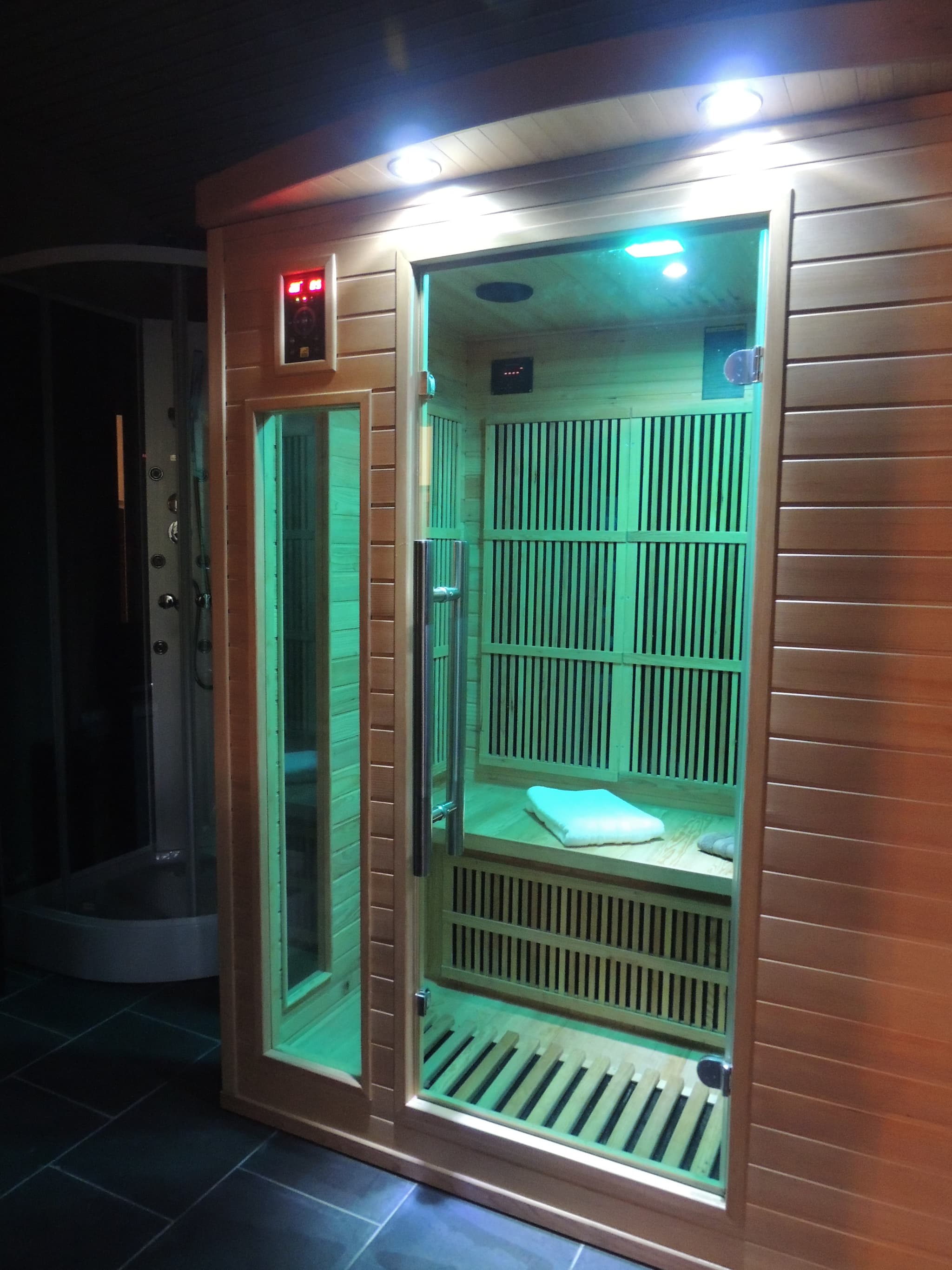 Le sauna de l'espace bien-être