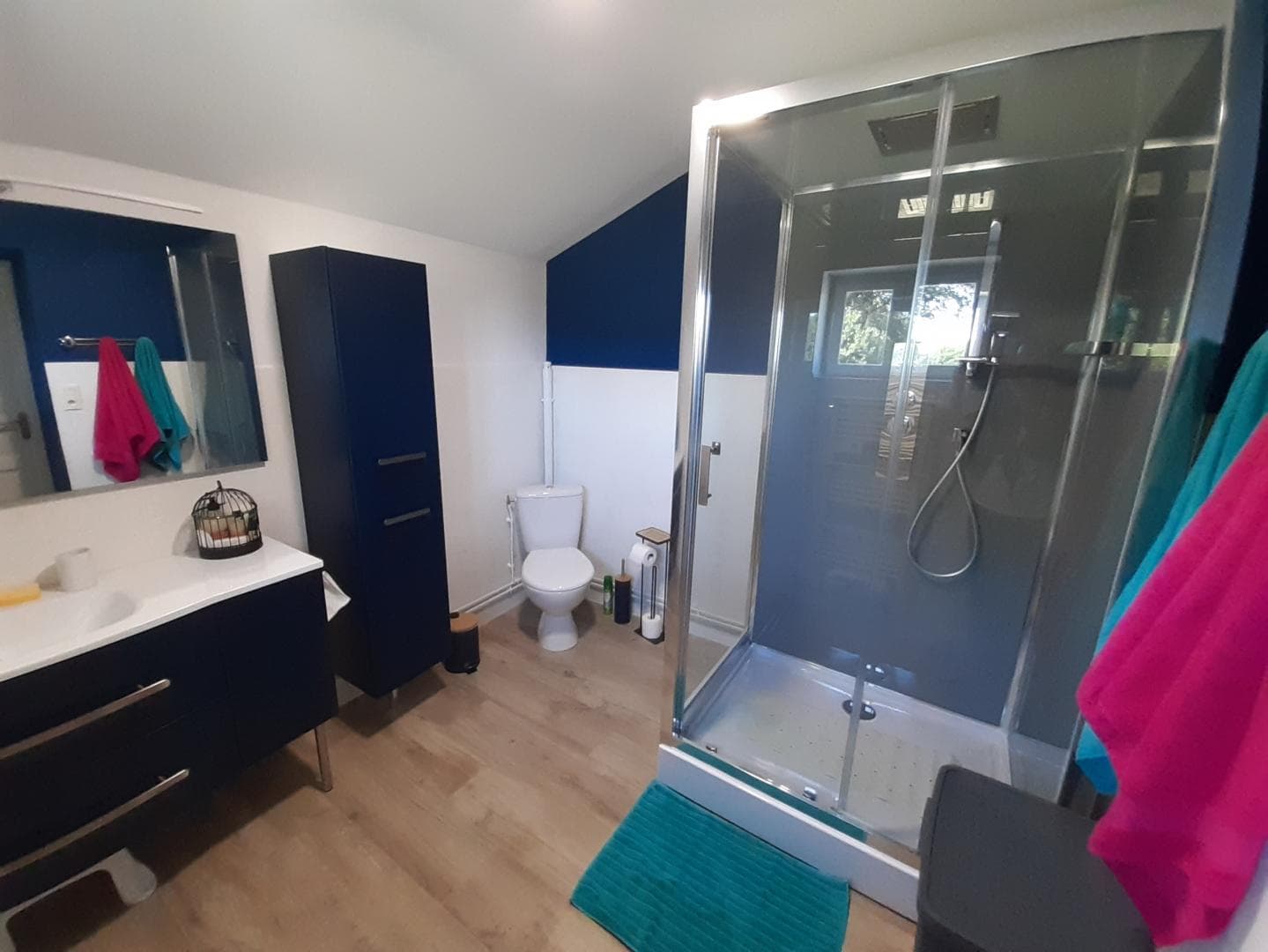 Le gîte à la campagne à Chassagnas sur la commune de La Croisille Sur Briance en Haute-Vienne - salle d'eau avec wc_16