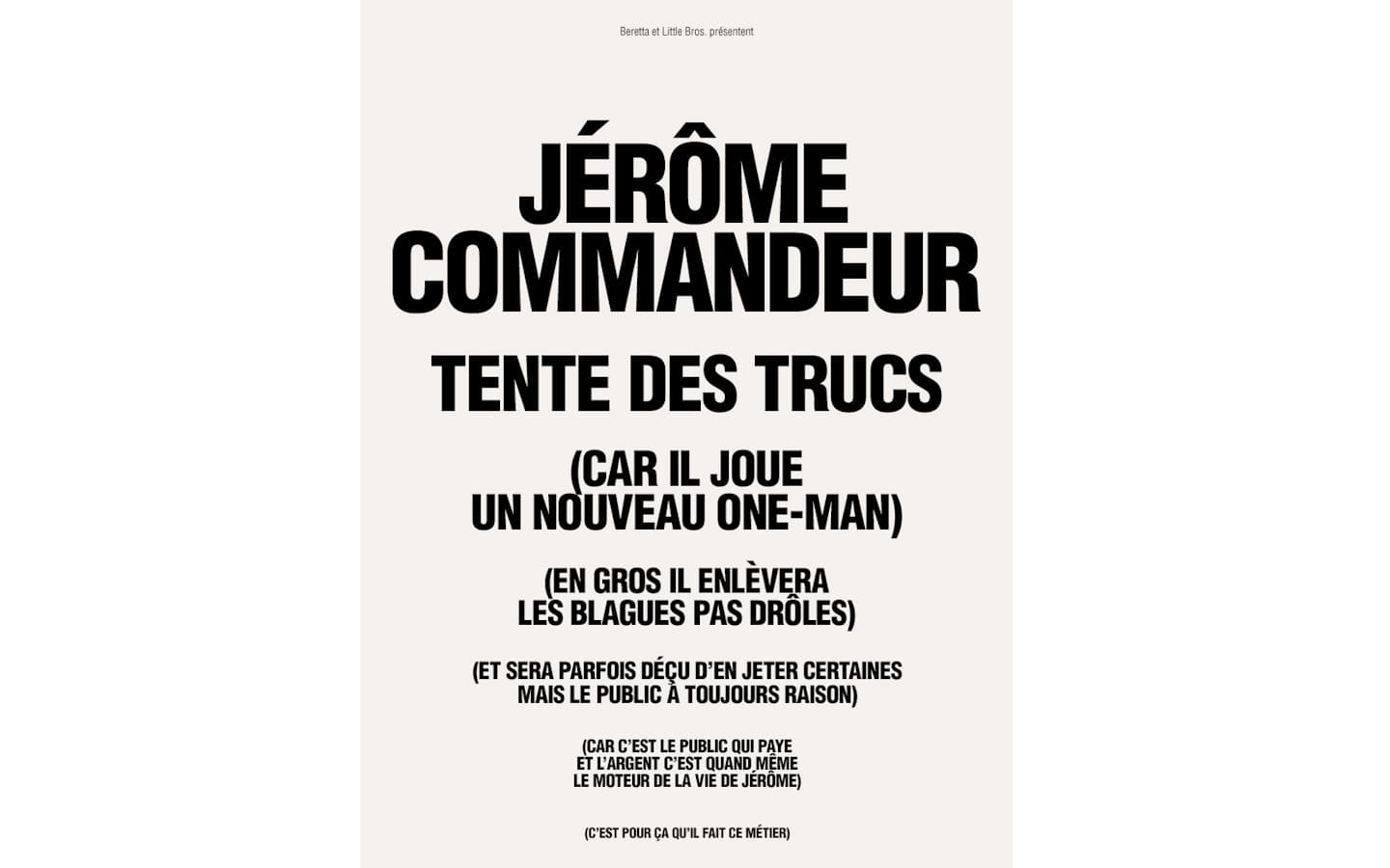 AFFICHEOFFICIELLE_JeromeCommandeur_TenteDesTrucs_Affiche_GENERIQUE TIS