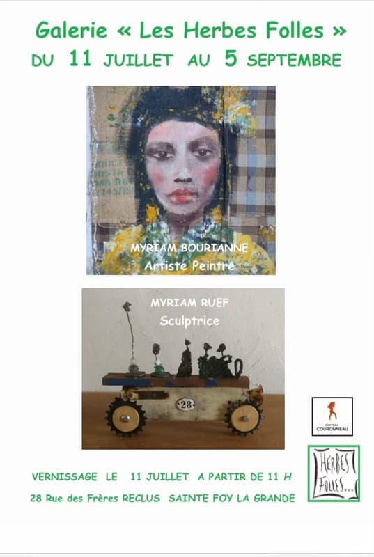 Affiche Expo Galerie les Herbes Folles - Sainte-Foy-La-Grande - Du 11 Juillet au 05 Septembre 2026