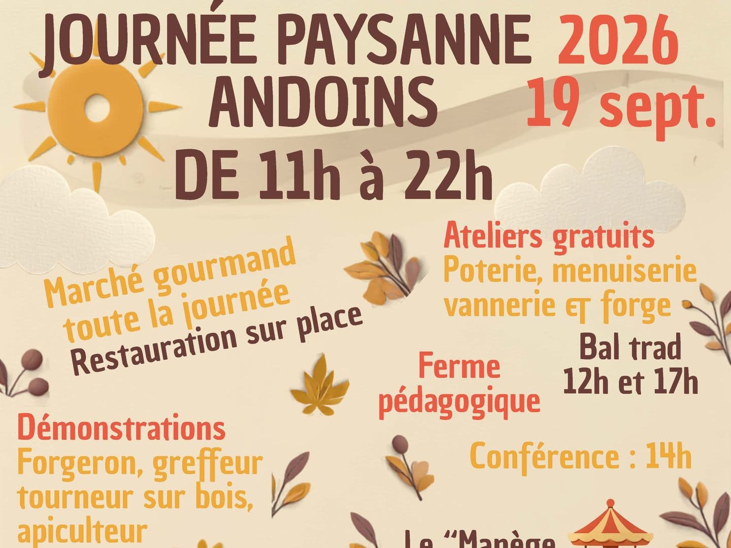 Andoins journée paysanne 19 septembre 2026