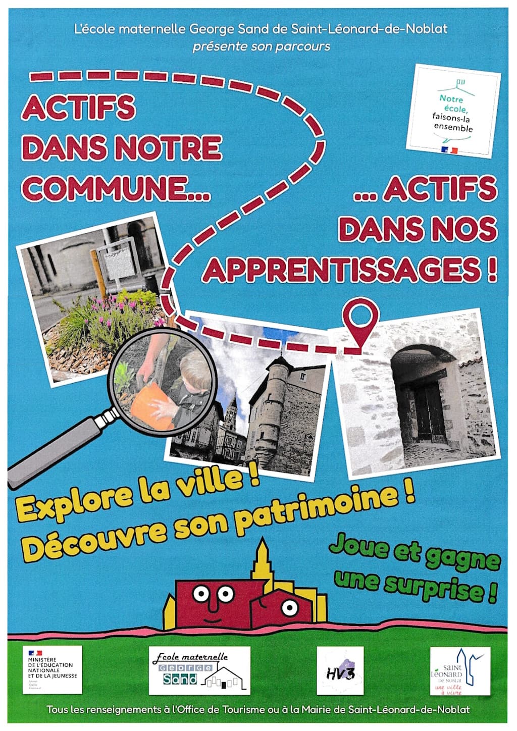 Affiche du jeu de piste en famille à Saint-Léonard de Noblat