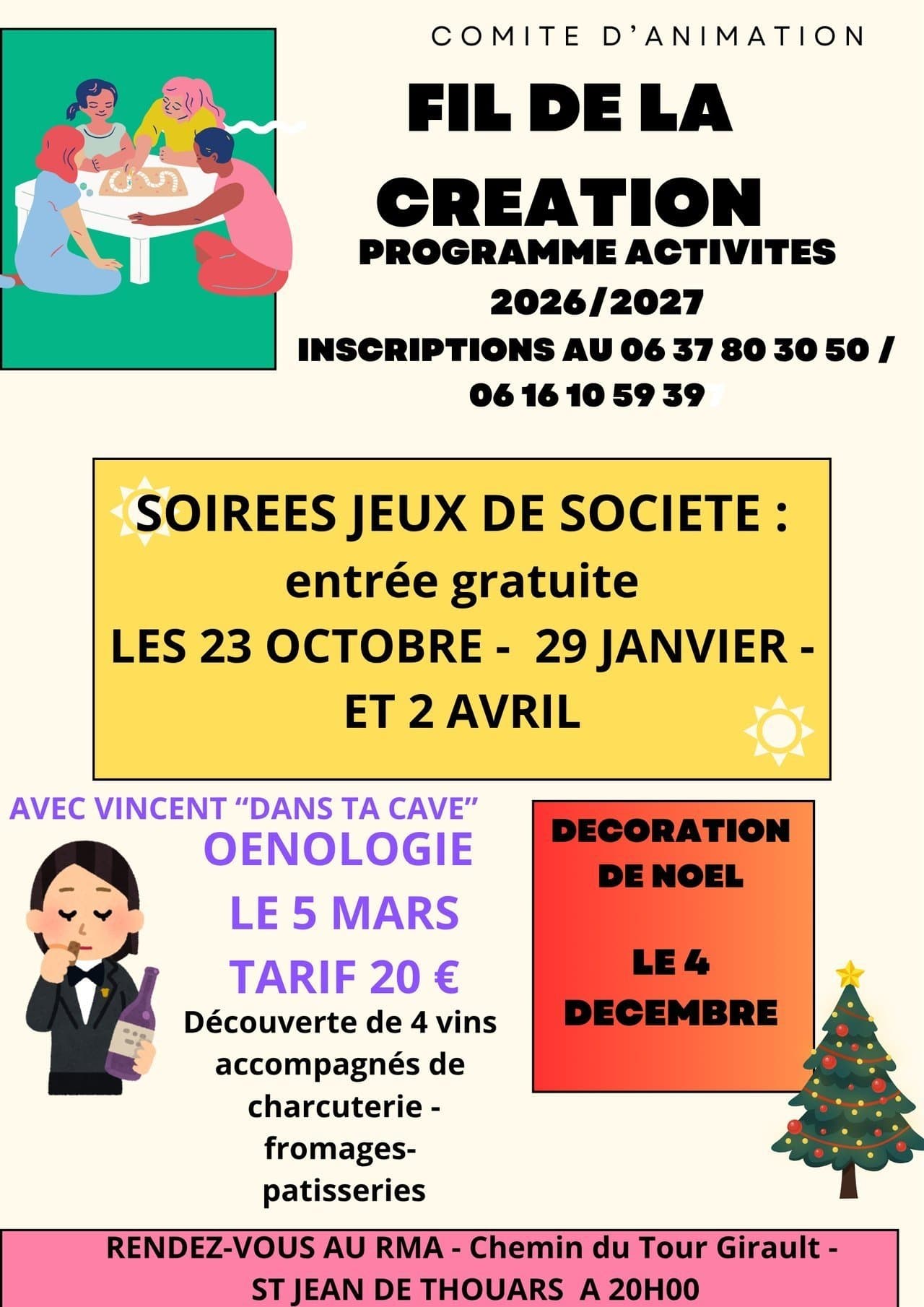 Affiche programme Fil de la creation