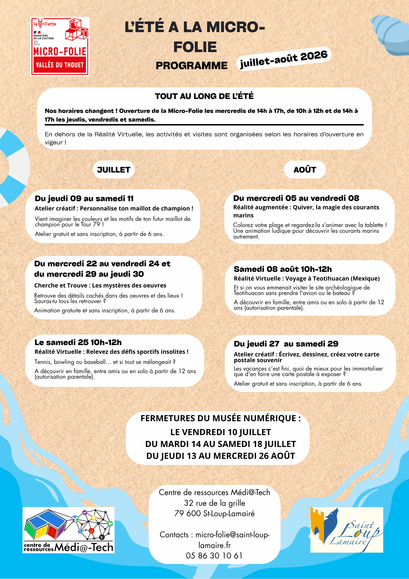 Affiches programmes et événements - Affiche programme été 2026