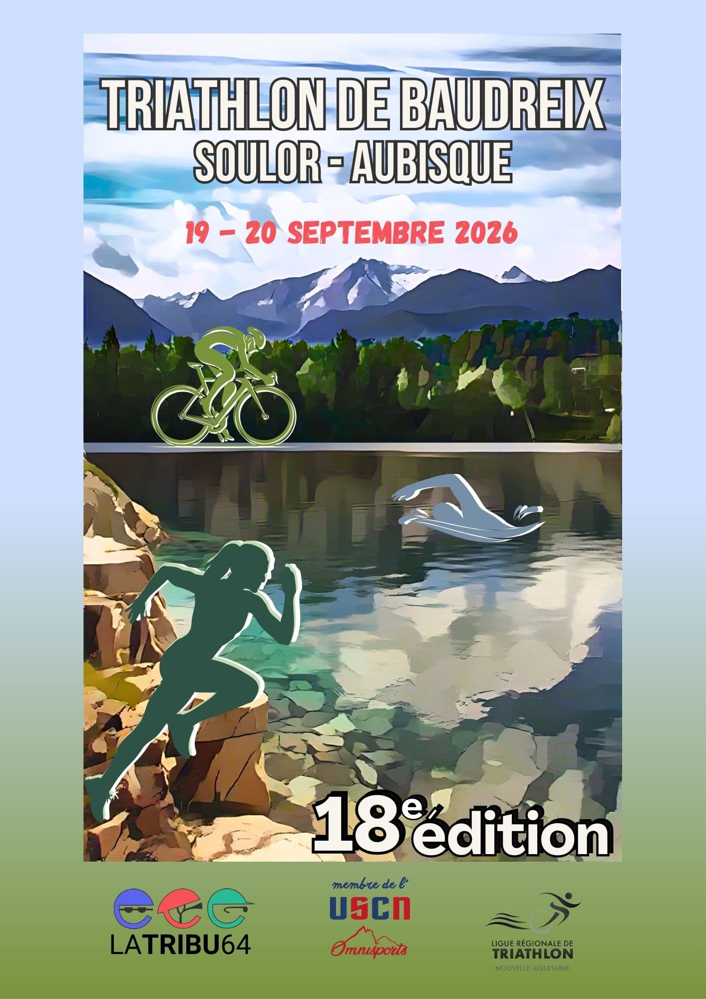 affiche triathlon de Baudreix 2026