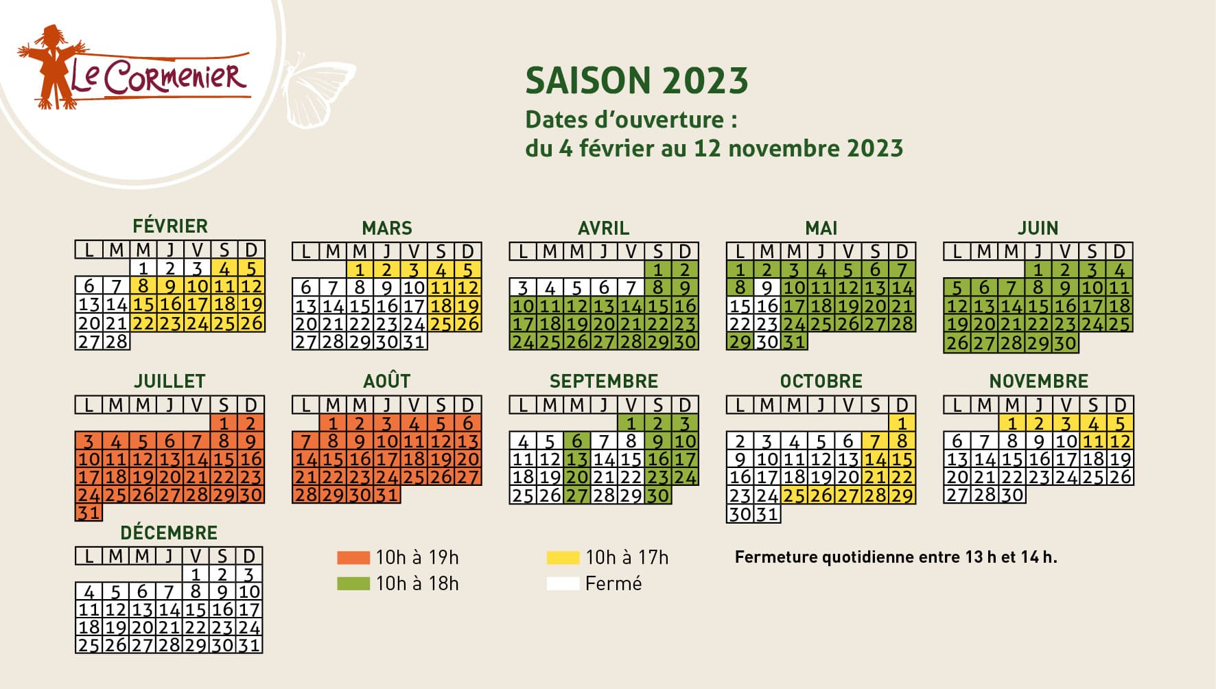 CALENDRIER CORMENIER 2023