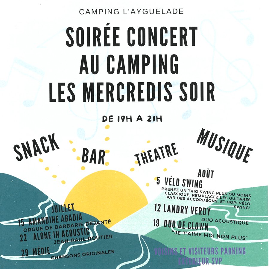 Concerts mercredis soirs©Camping Ayguelade