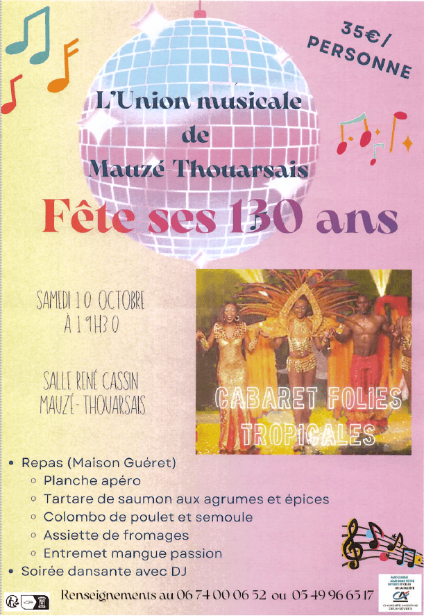 L'Union Musicale de Mauzé-Thouarsais Fête ses 130 ans
