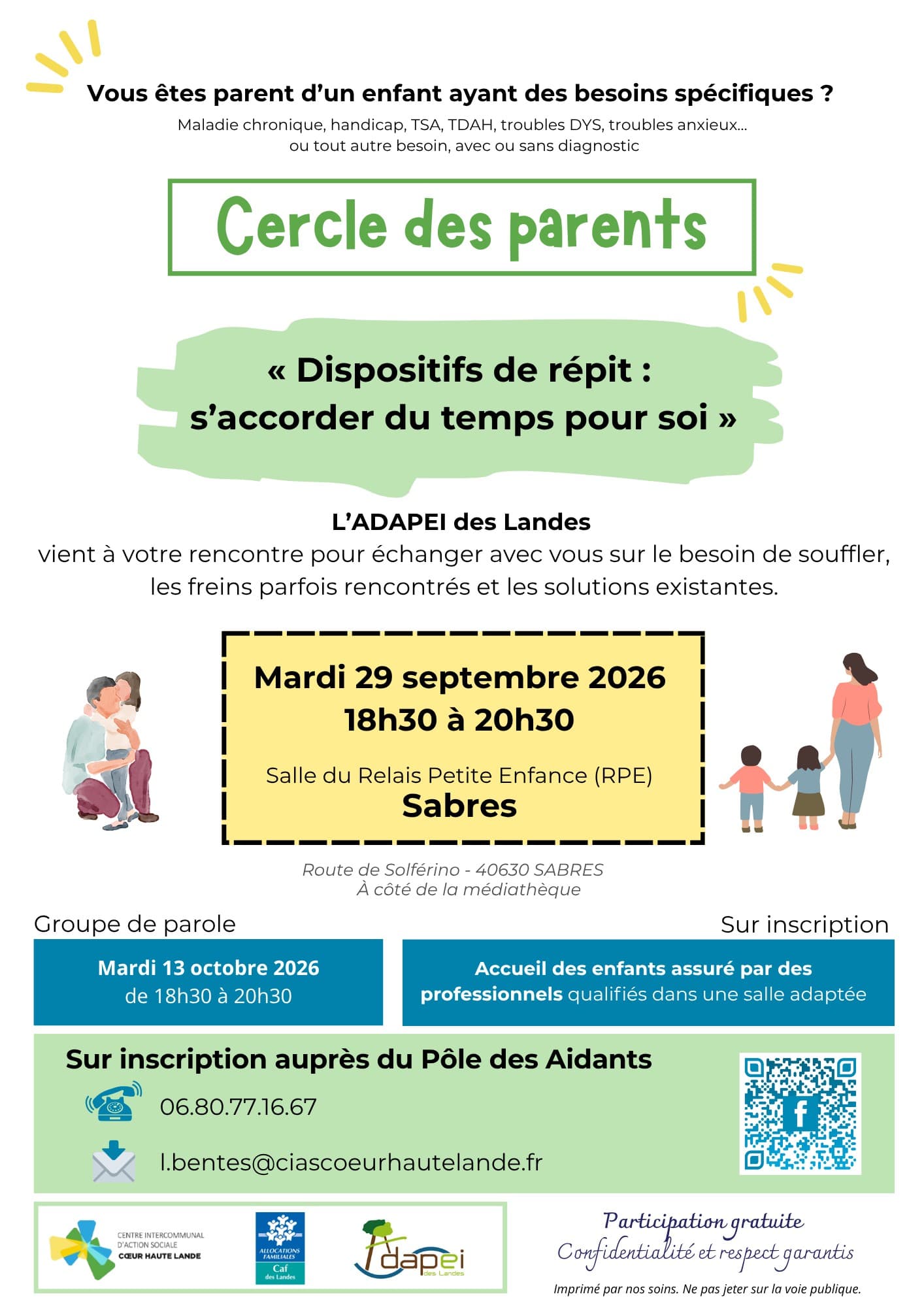 Cercle des parents du 29.09.2026 à Sabres