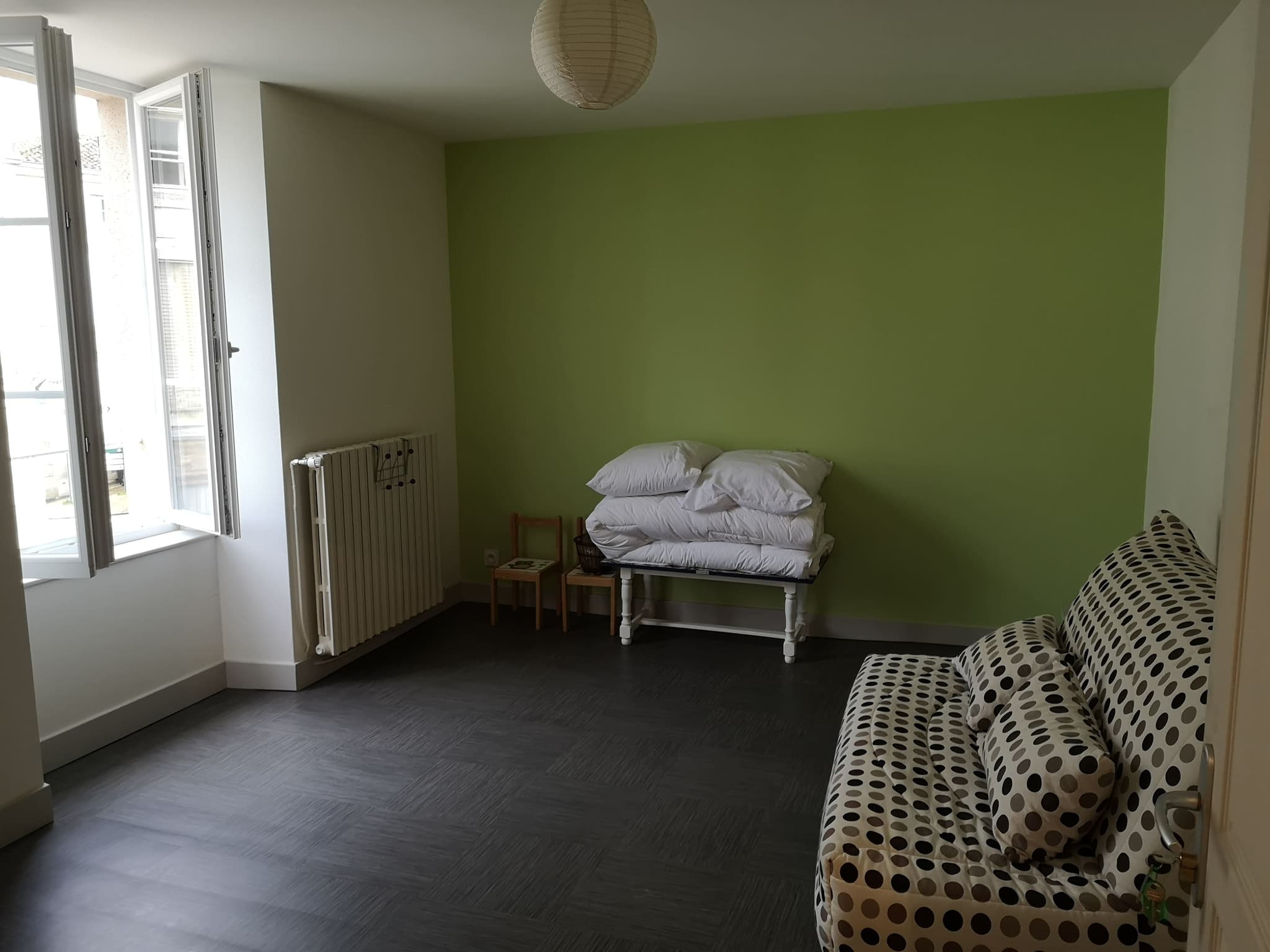 Chambre verte 1 place Banquette BZ