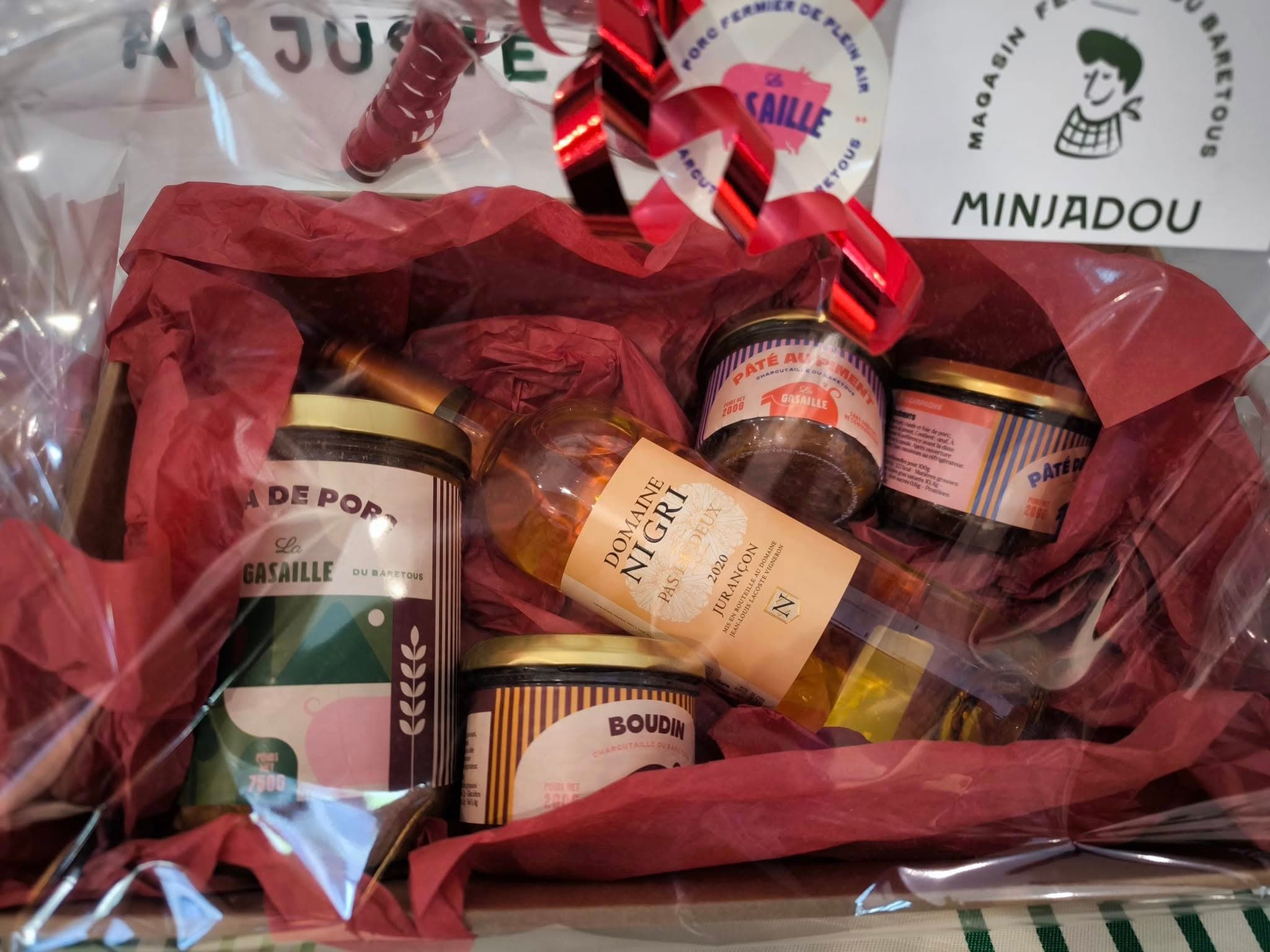 Coffret salaisons et vins - Magasin fermier Minjadou