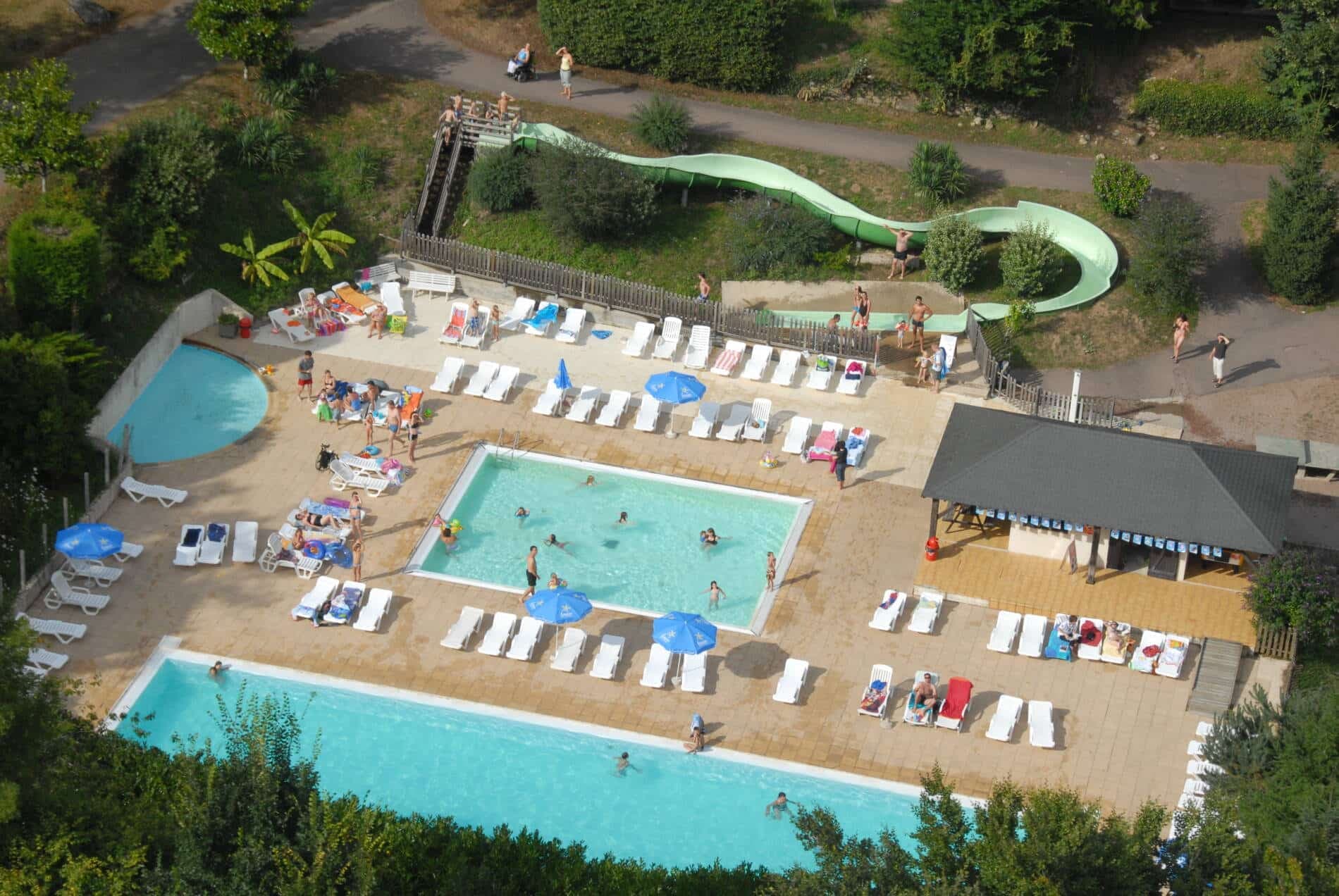 Eau Piscine Vue Aérienne