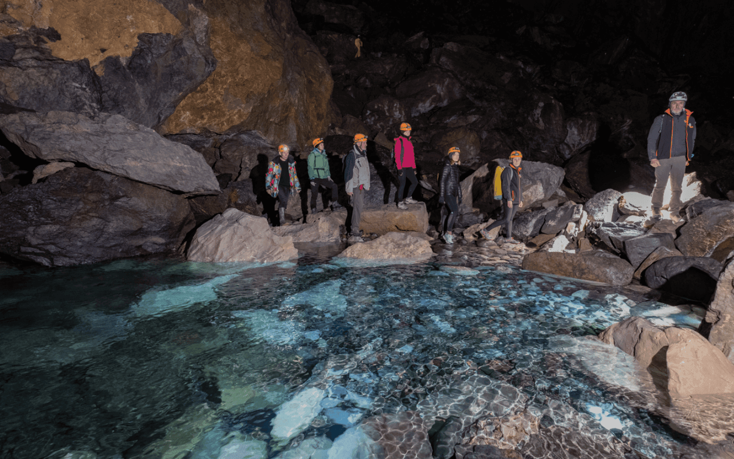 Spéléologie grotte de la Verna - Exploration rivière