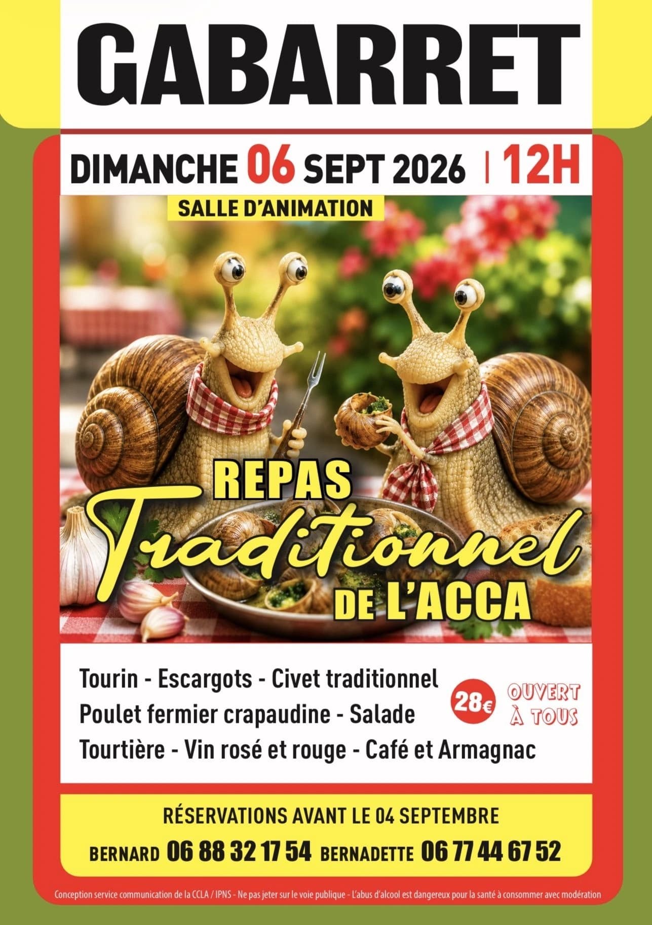 Gabarret - Repas traditionnel de l'ACCA - 6 Septembre