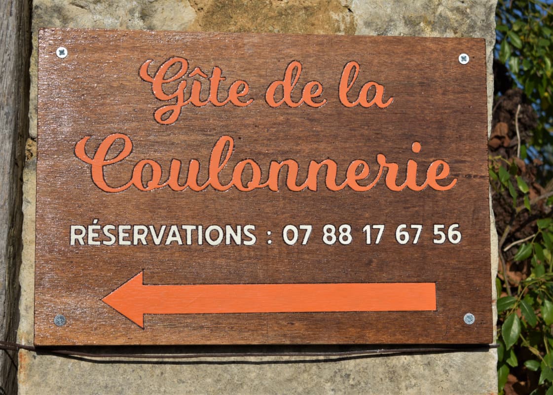 Gîte de la Coulonnerie - Pancarte