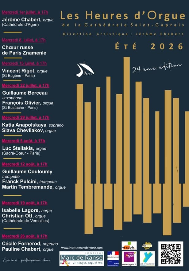 Heures d'Orgue 2026 Agen