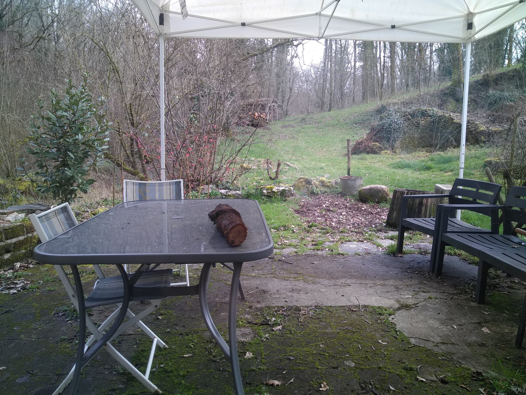 Meublé de tourisme le Moulin de la Forge_ Terrasse Sud table barbecue_10