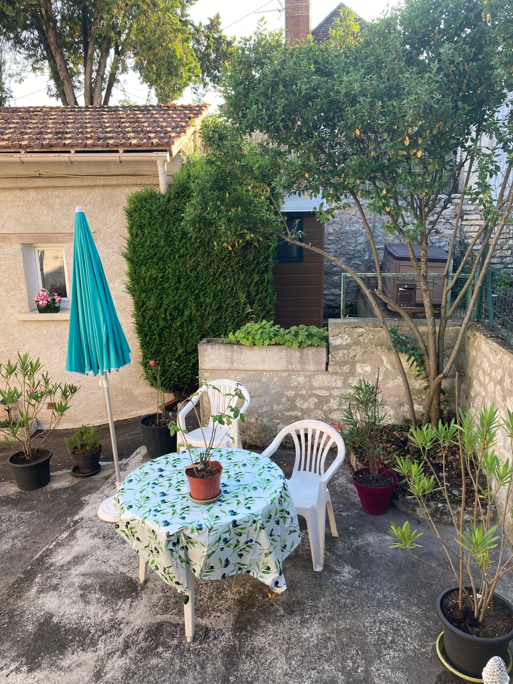 Terrasse vue du balcon
