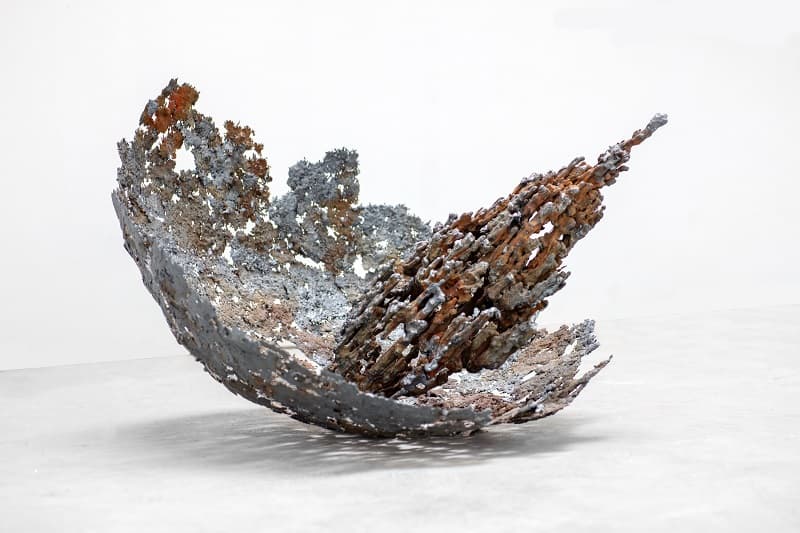 Jules Andrieu - artiste sculpteur - metal - Meteorite 2019