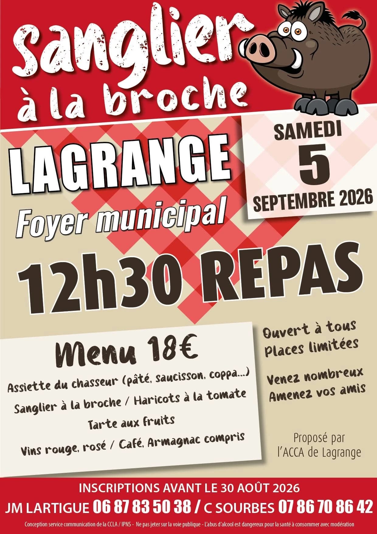 Lagrange - Sanglier à la broche - 5 Septembre