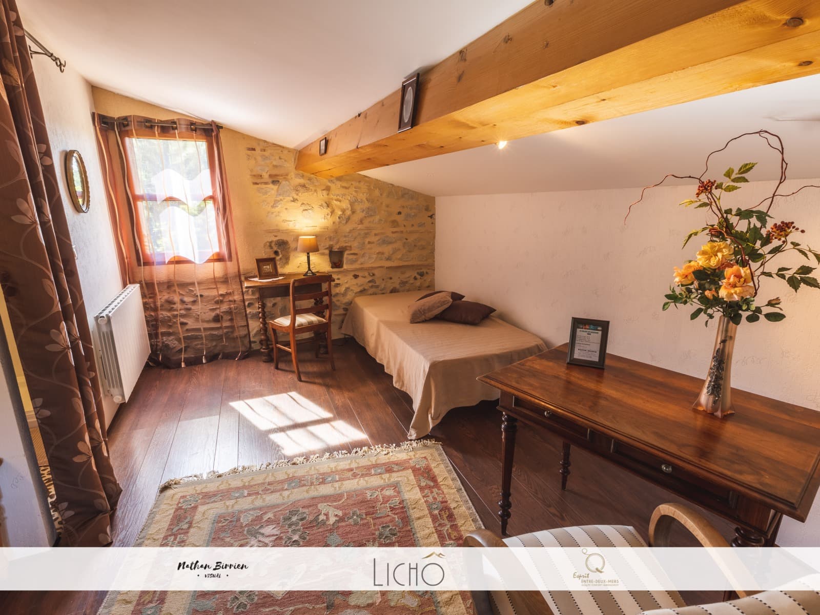 Lit simple chambre triple