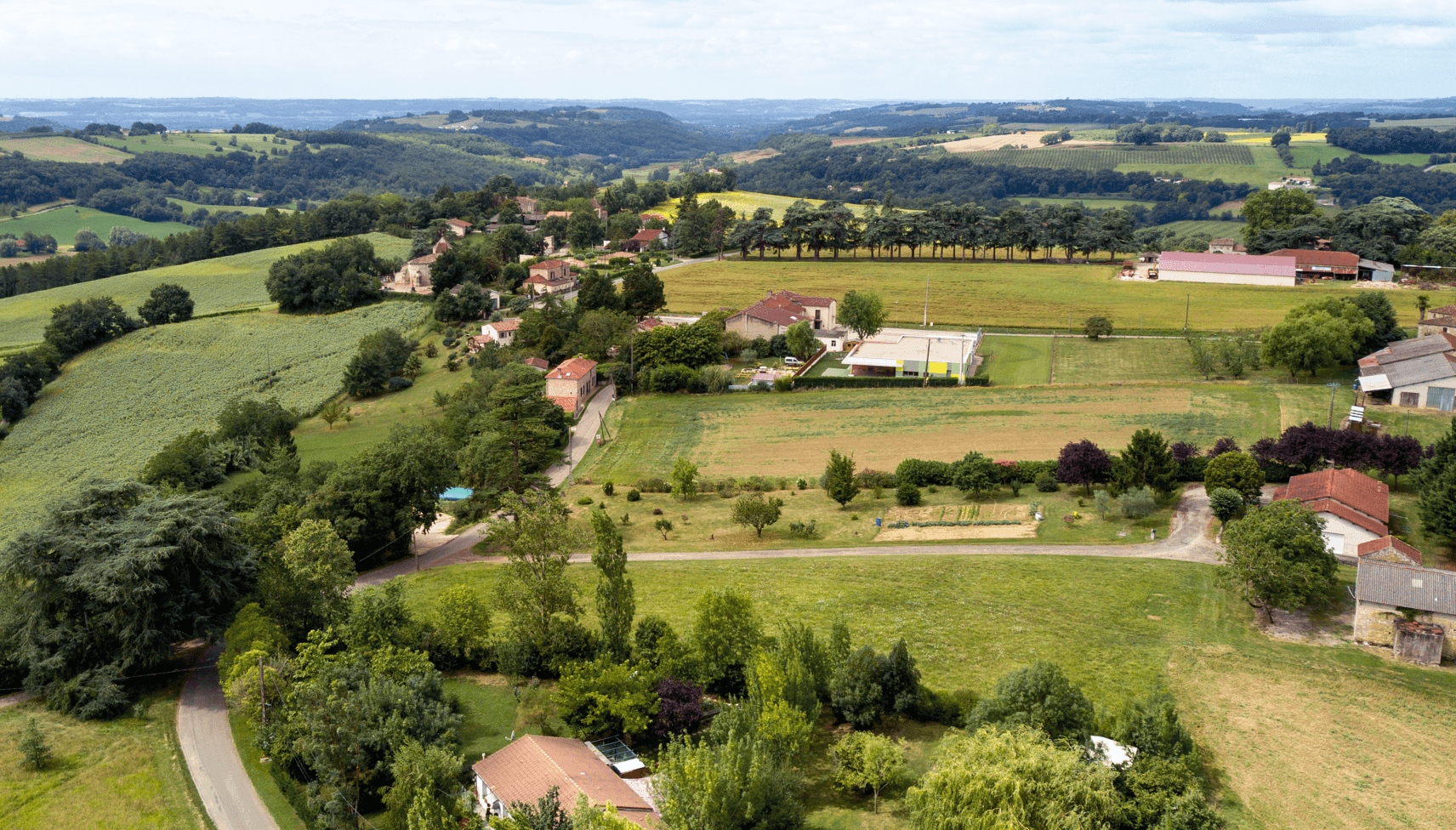 Vue aérienne sur Madaillan