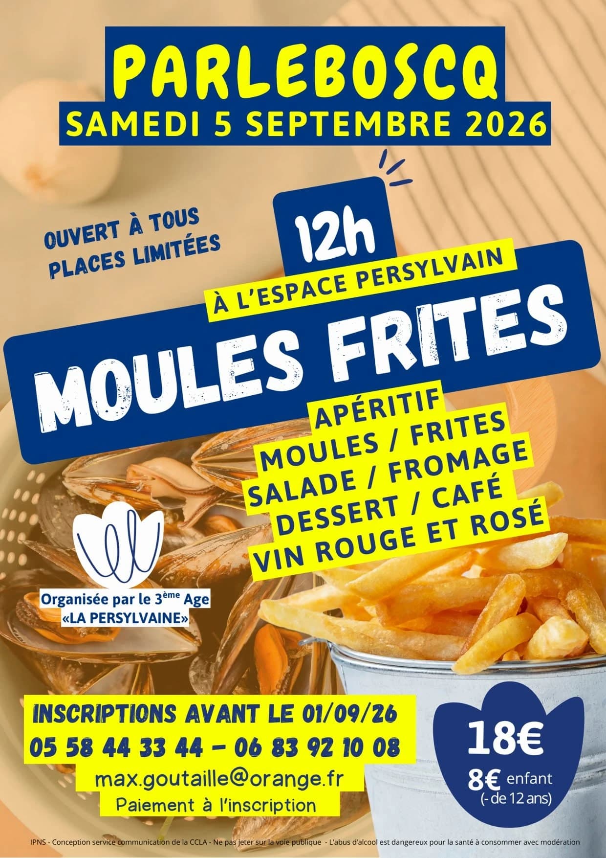 Parleboscq - Soirée moules frites - 5 Septembre