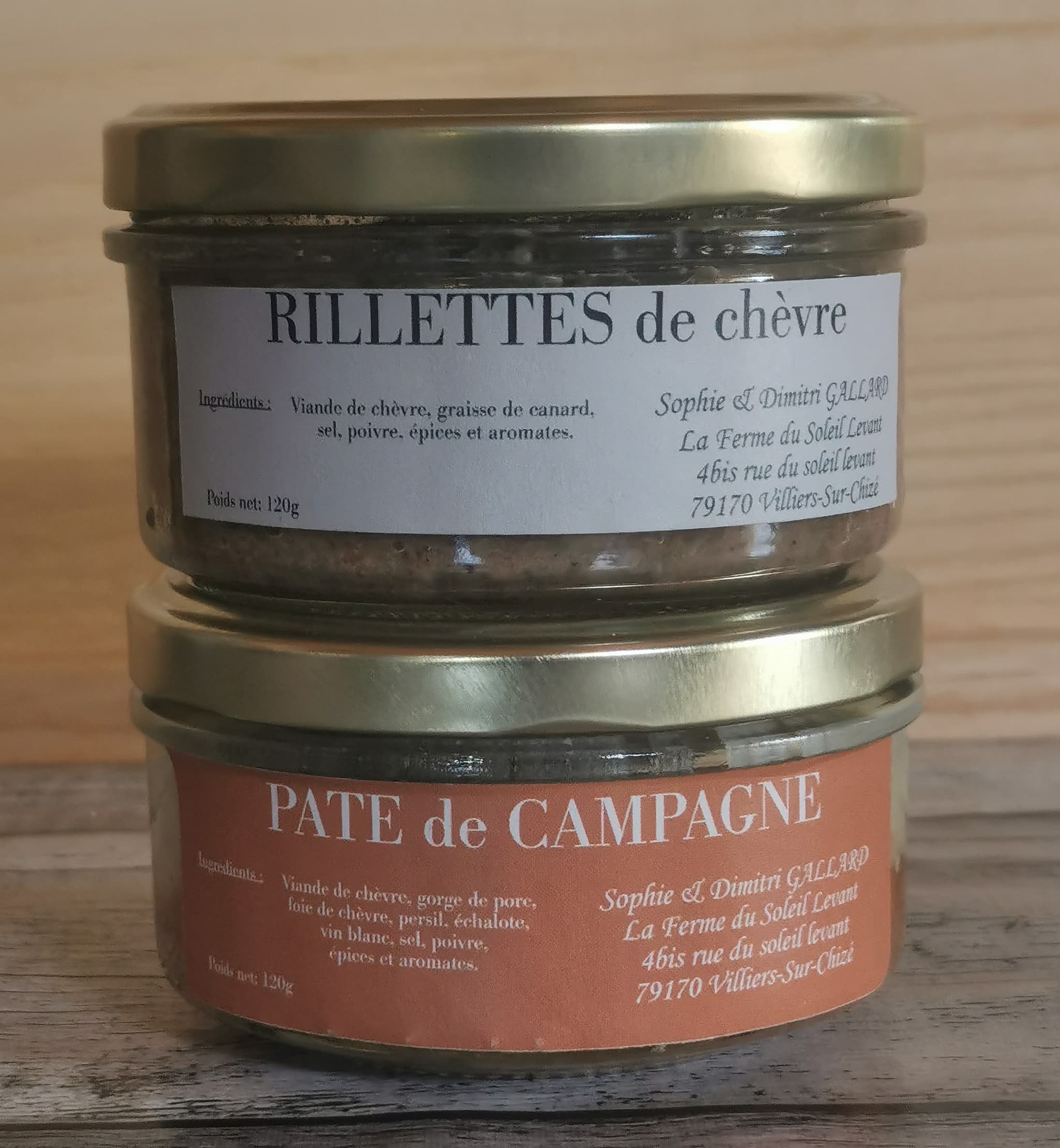 La ferme du Soleil Levant - Les basiques ( Pâté de campagne et Rillettes)