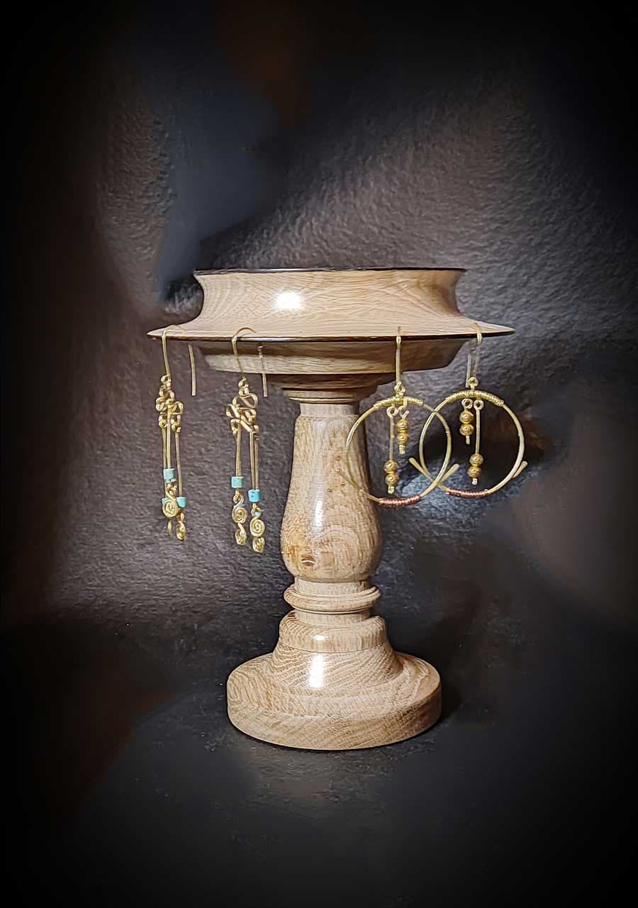 Porte boucles d'oreilles - Jacques Cremon - Tourneur sur bois