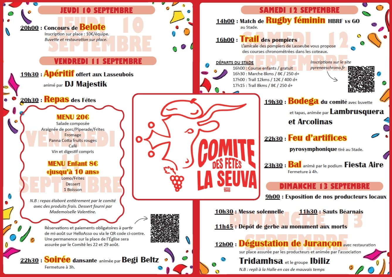 Programme Fêtes de Lasseube