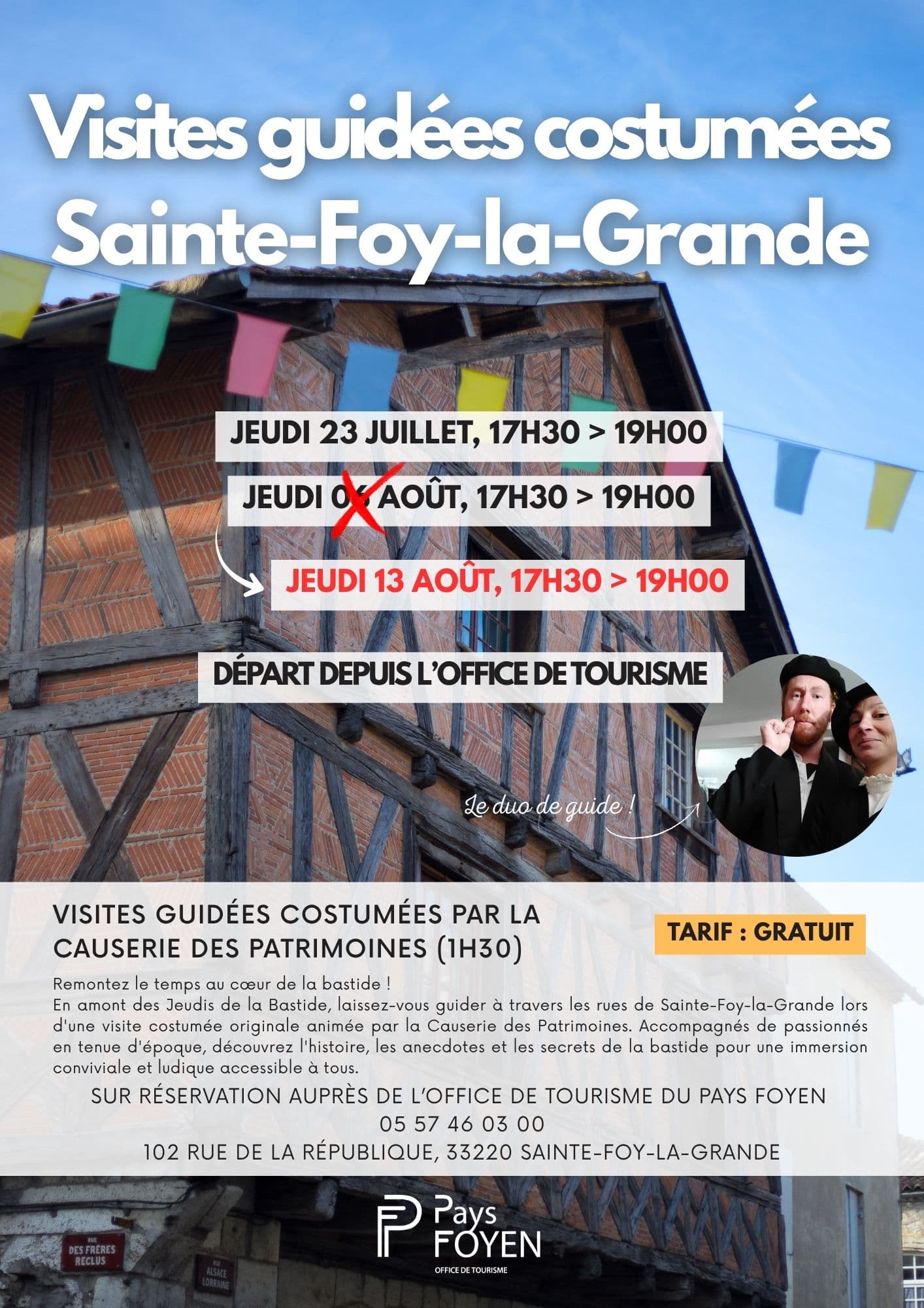 Flyer -Visite Guidée Costumée Ste Foy - 1