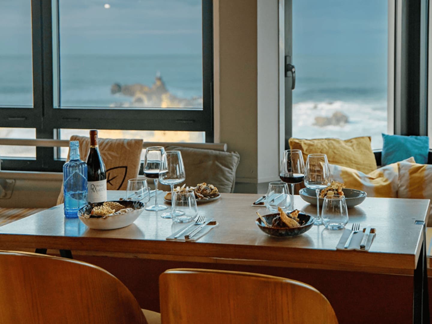 Restaurant Negua vue rocher de la vierge