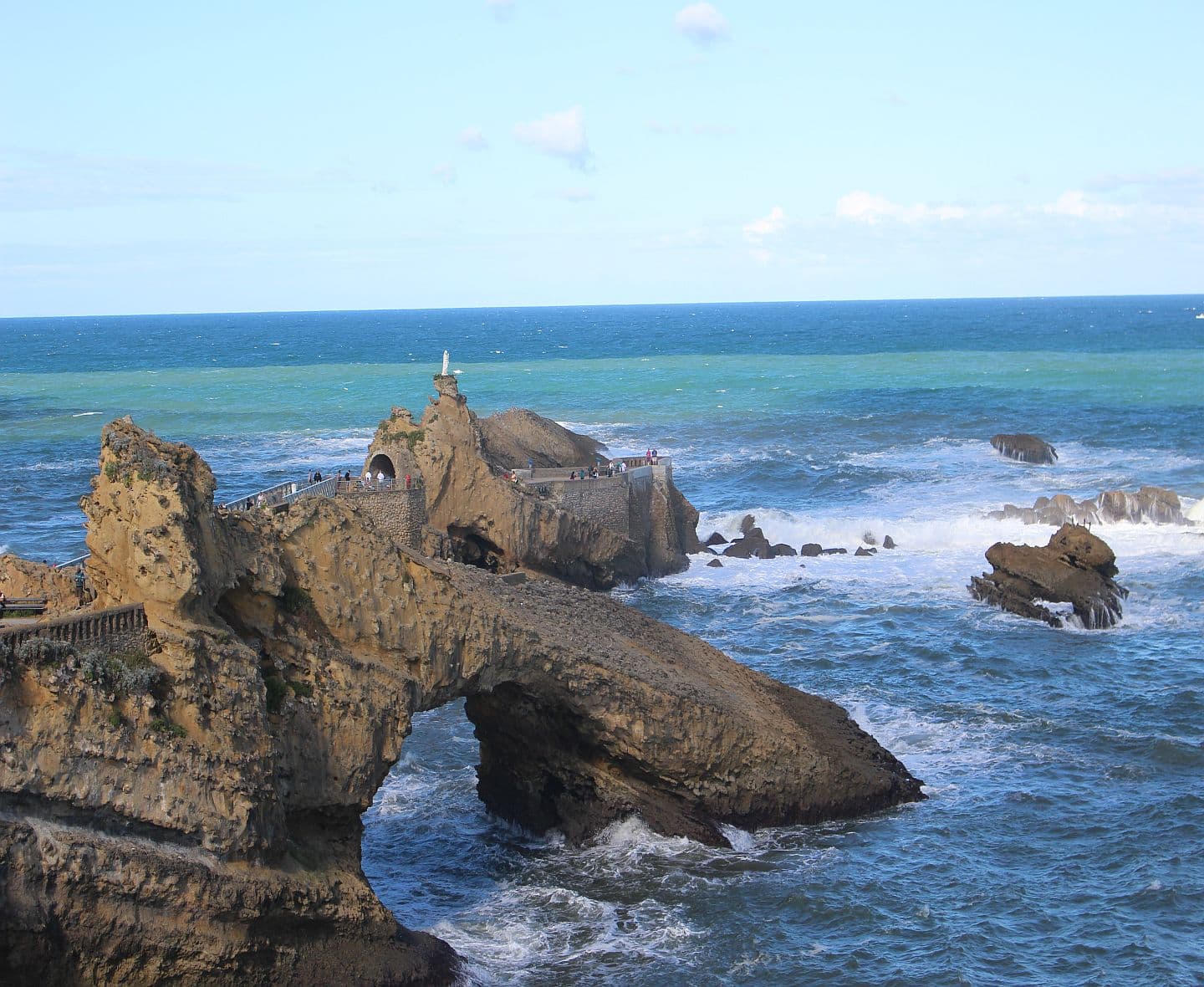 Rocher de la Vierge-Biarritz-Panorama-Vue depuis le plateau de l'Atalaye