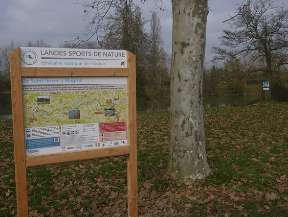 Sentier de l'Adour - Panneau Signalétique départ