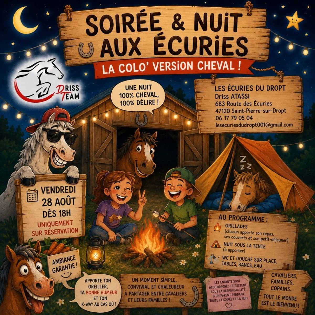 Soirée aux écuries du Dropt