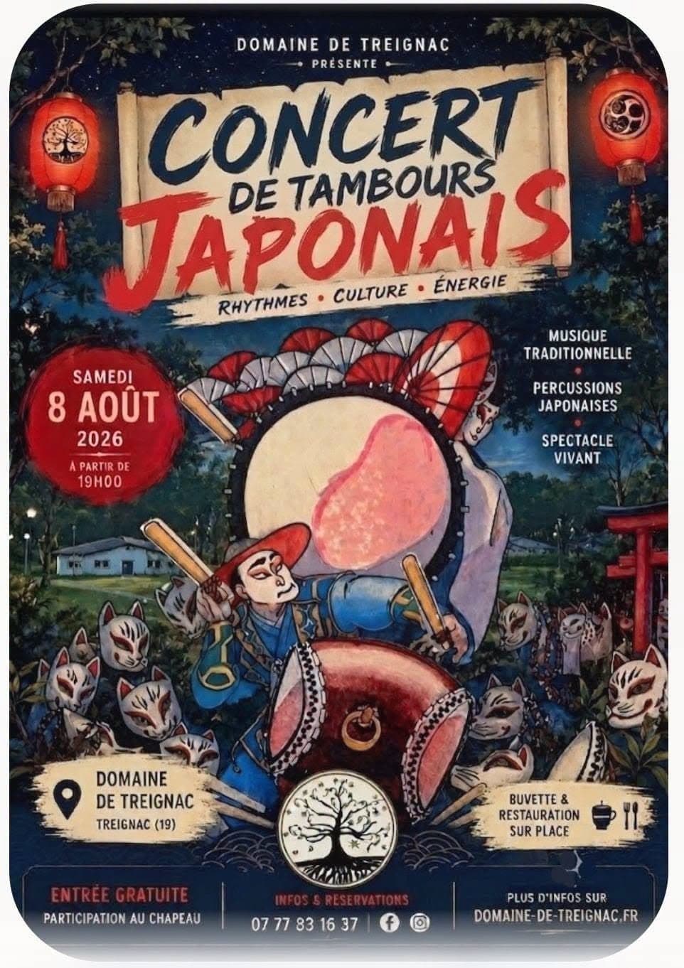 TREIGNAC concert tambours 08.08.2026