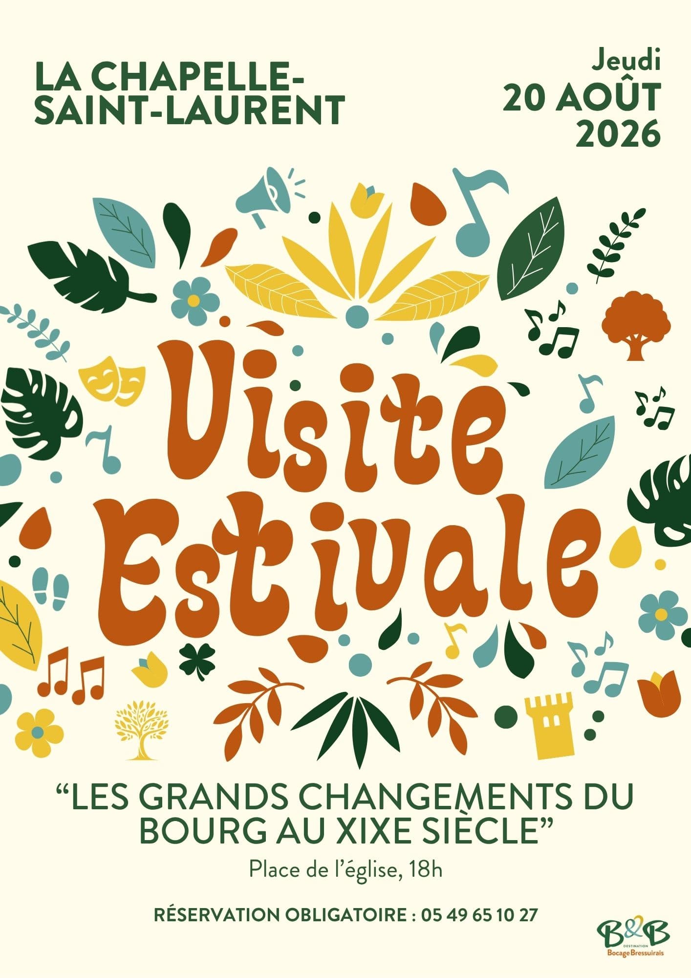 Visites estivales (format affiche) - VE La Chapelle St Laurent