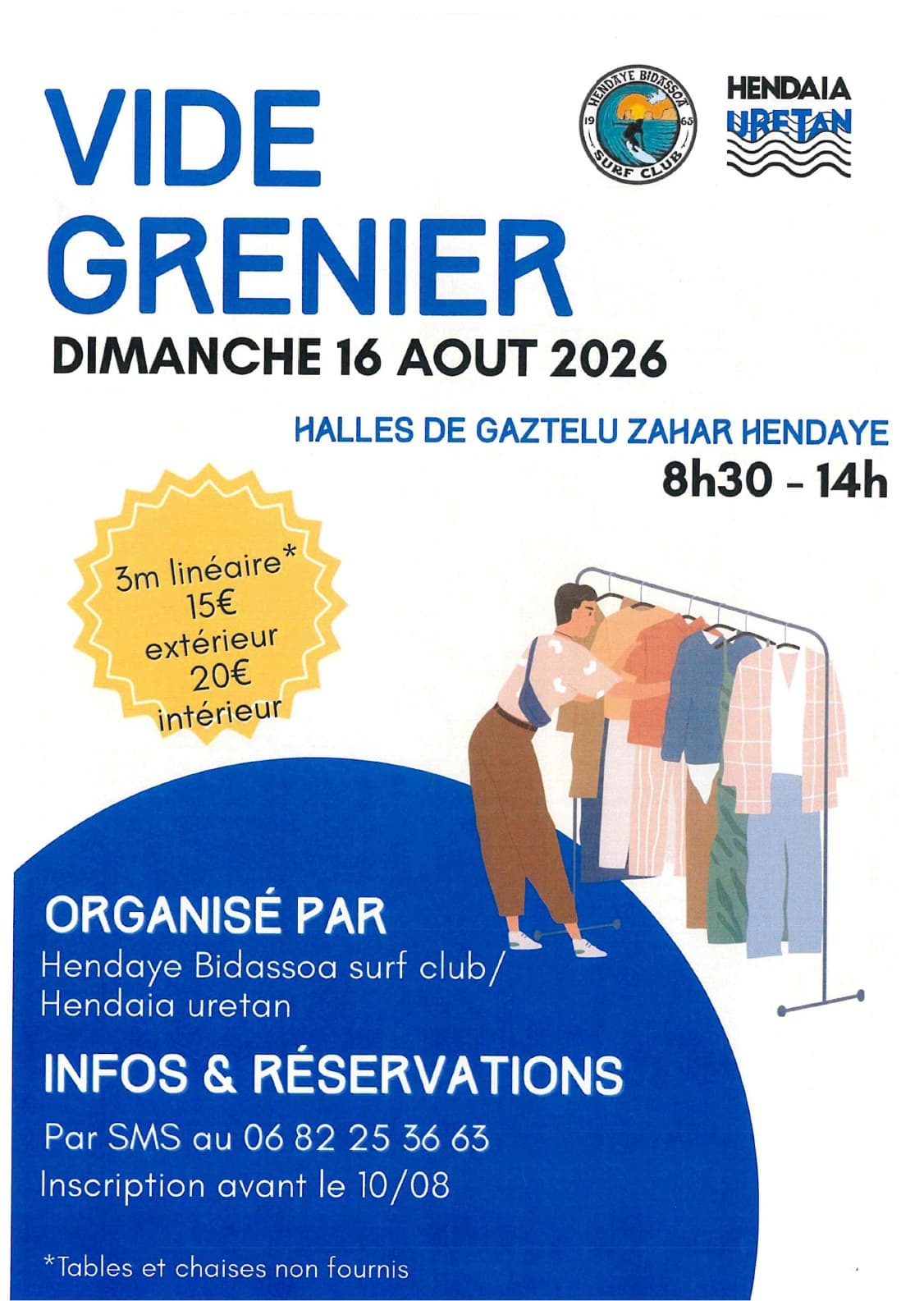 Vide-grenier 16 août - Bidassoa Surf Club - Hendaye Tourisme