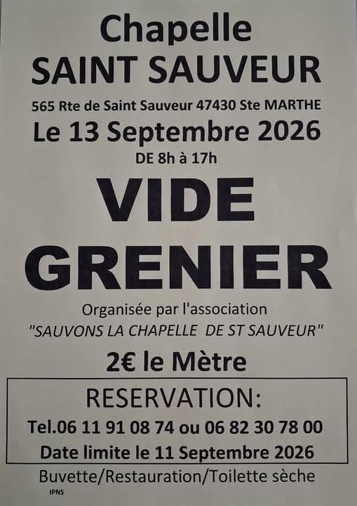 Vide grenier ste marthe