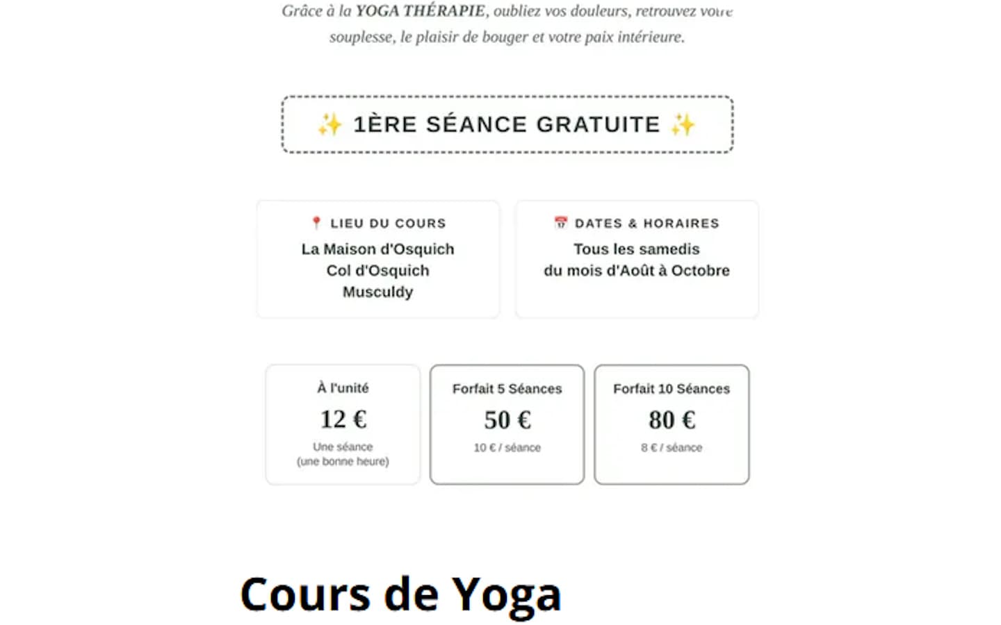 Yoga théraphie
