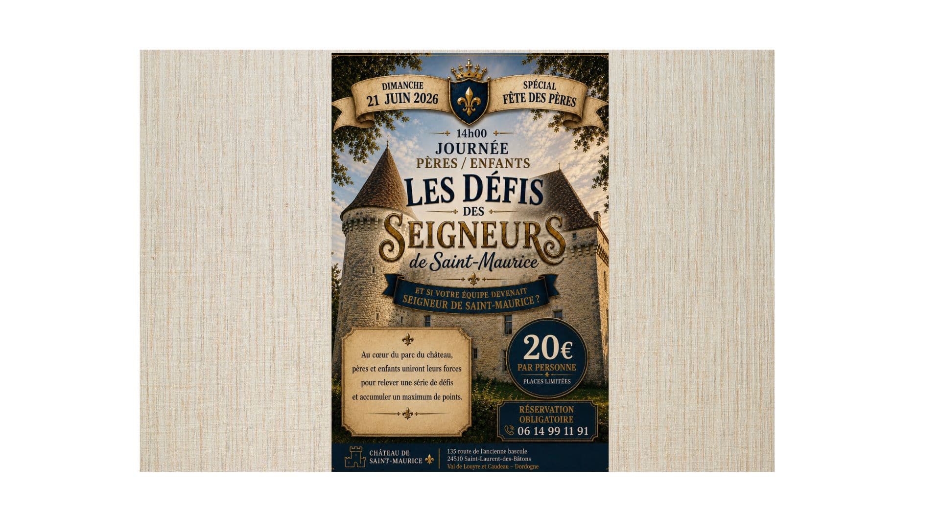 Défis des seigneurs Chateau de St Maurice