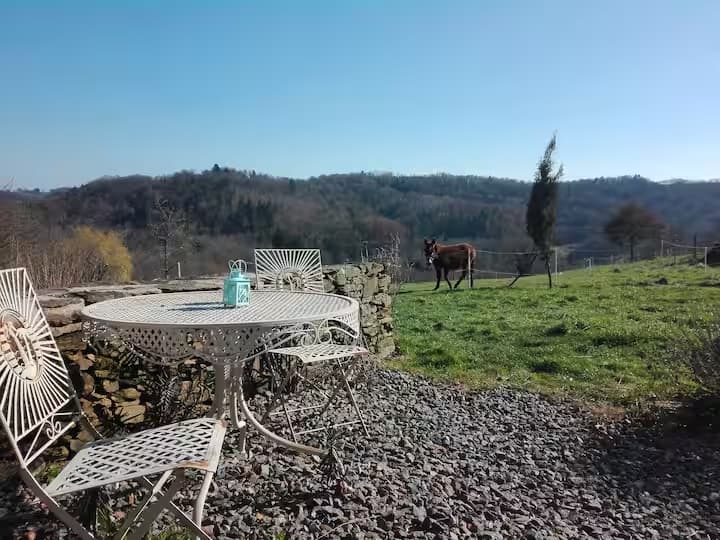 Vue sur la campagne depuis gîte
