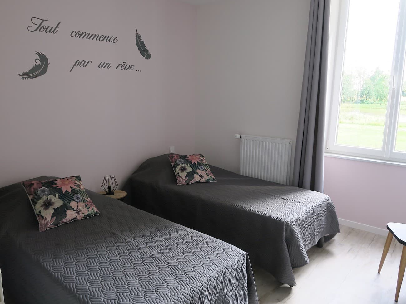 chambre RDC 2 lits 1 pers