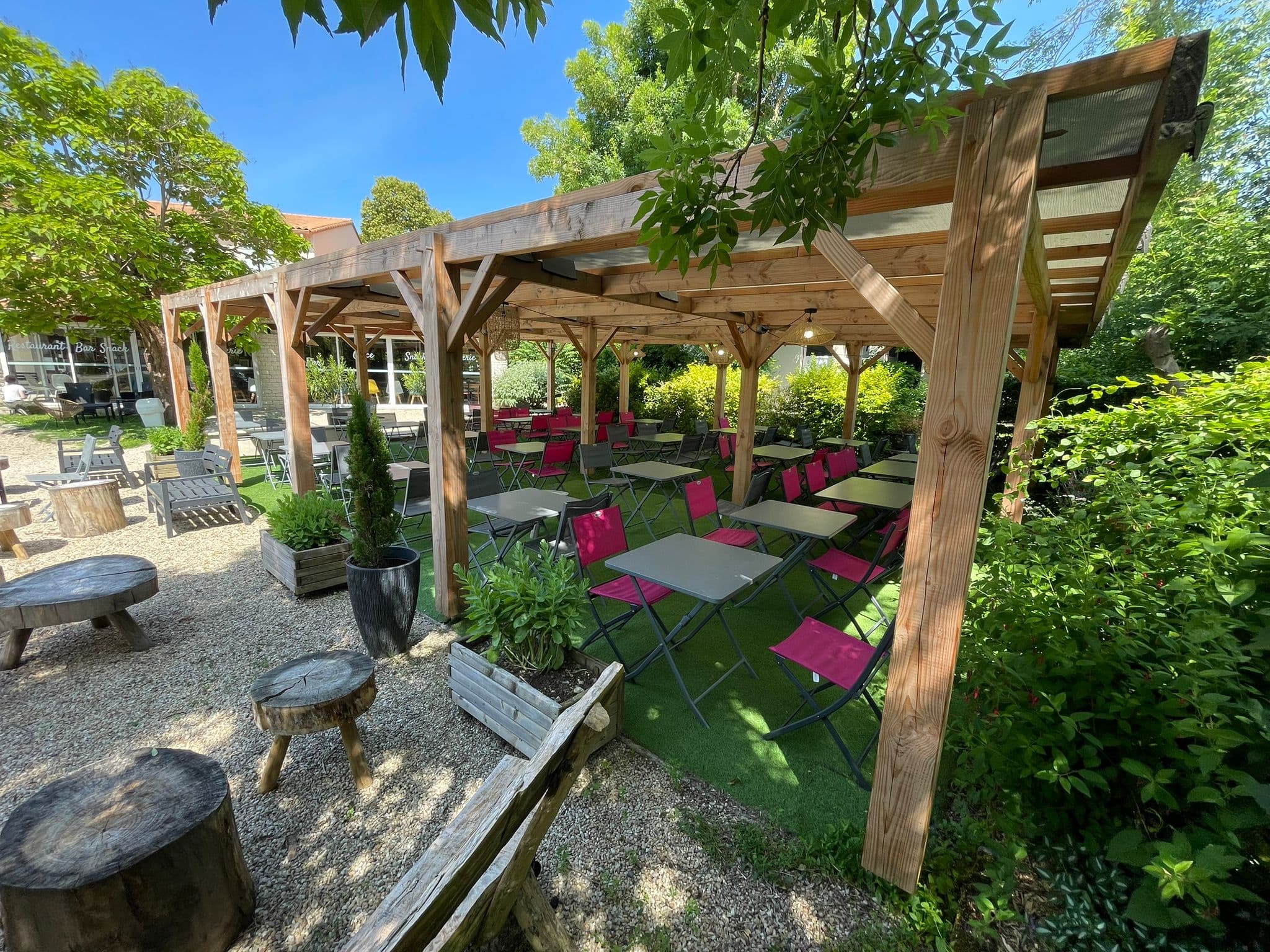 pergolas restaurant camping la venise verte